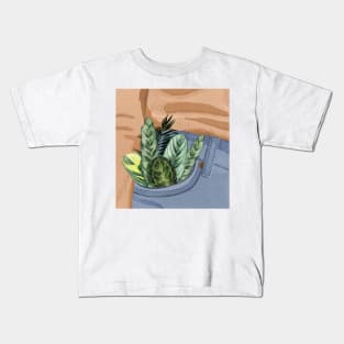 Pocket Of Plants Kids T-Shirt